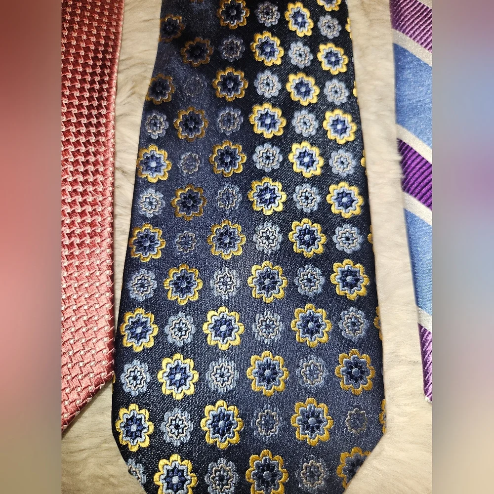 Men's Assorted Silk Ties - Blue, Navy & Mauve